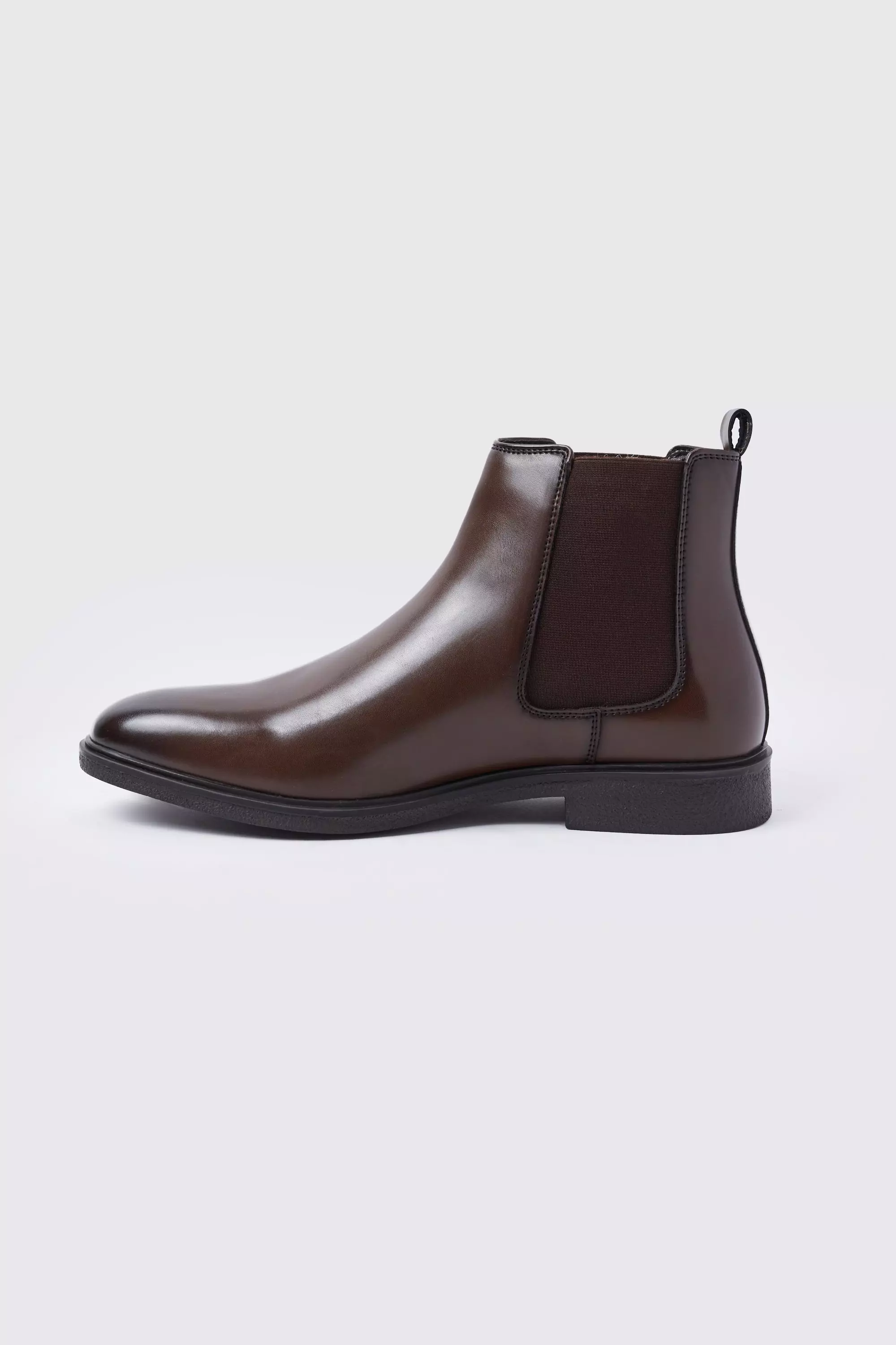 Classic Faux Leather Chelsea Boots boohooMAN USA